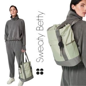 nwot Sweaty Betty Convertible Tote Bag Sage Green